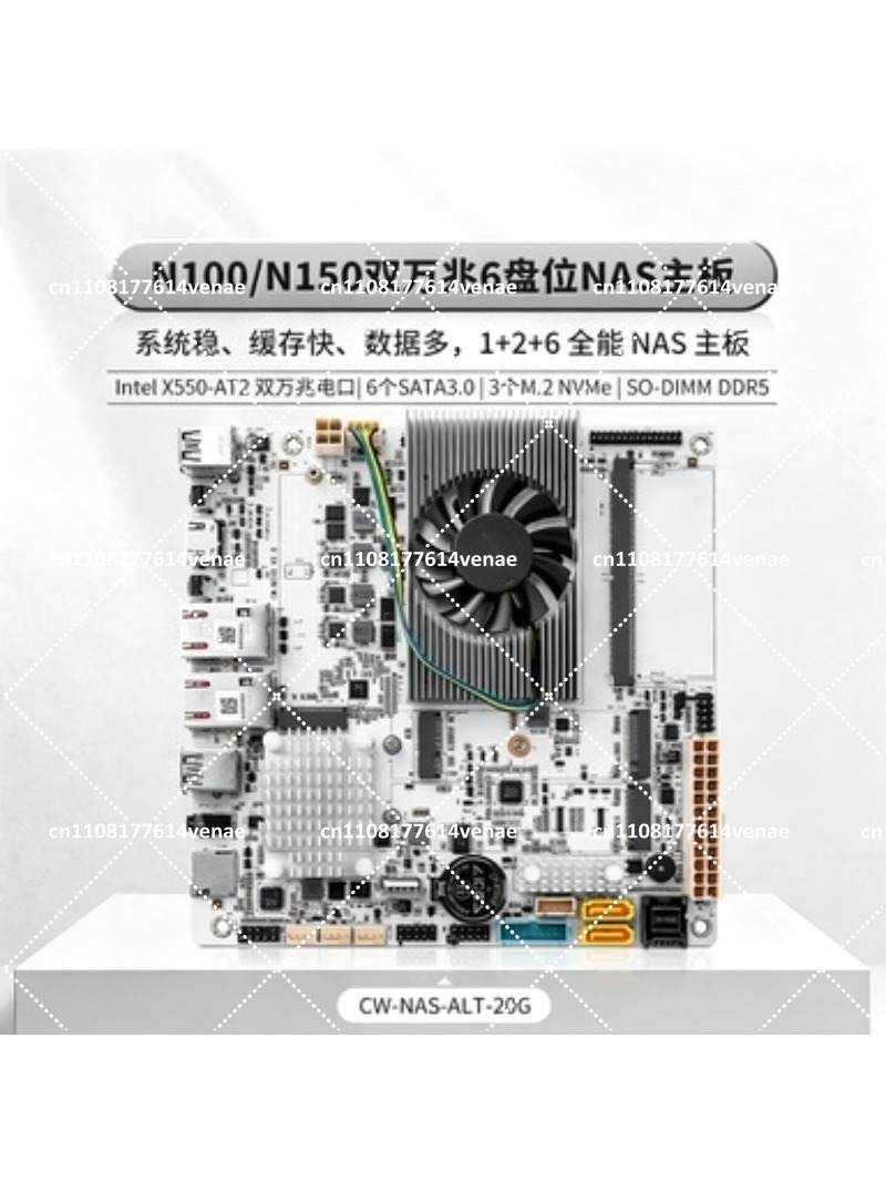 Nas Motherboard 8 Sata Mini Itx - Scheda Madre NAS 8-Bay con CPU