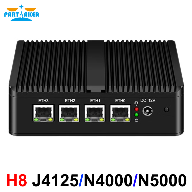 Pfsense Firewall Router 2.5G 4 I226 - Router pfSense Senza Ventola Partaker, Mini
