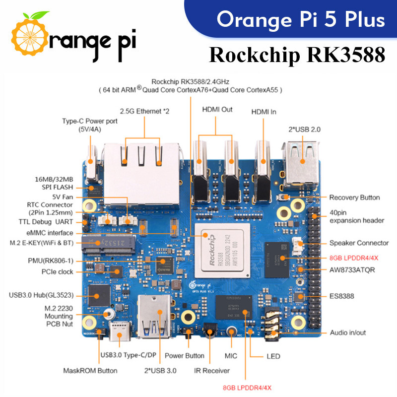 Orange Pi 5 Plus Computer a Sc - Orange Pi 5 Plus 16Gb recensione e prezzo