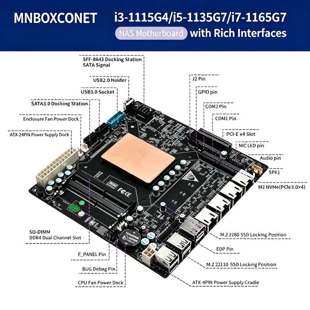 Scheda madre ITX NAS con Intel - Nas Motherboard 8 Sata Mini Itx recensione e prezzo