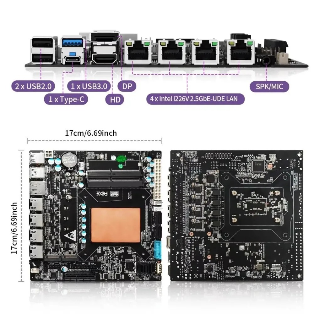 Scheda madre ITX NAS con Intel - Nas Motherboard 8 Sata Mini Itx recensione e prezzo