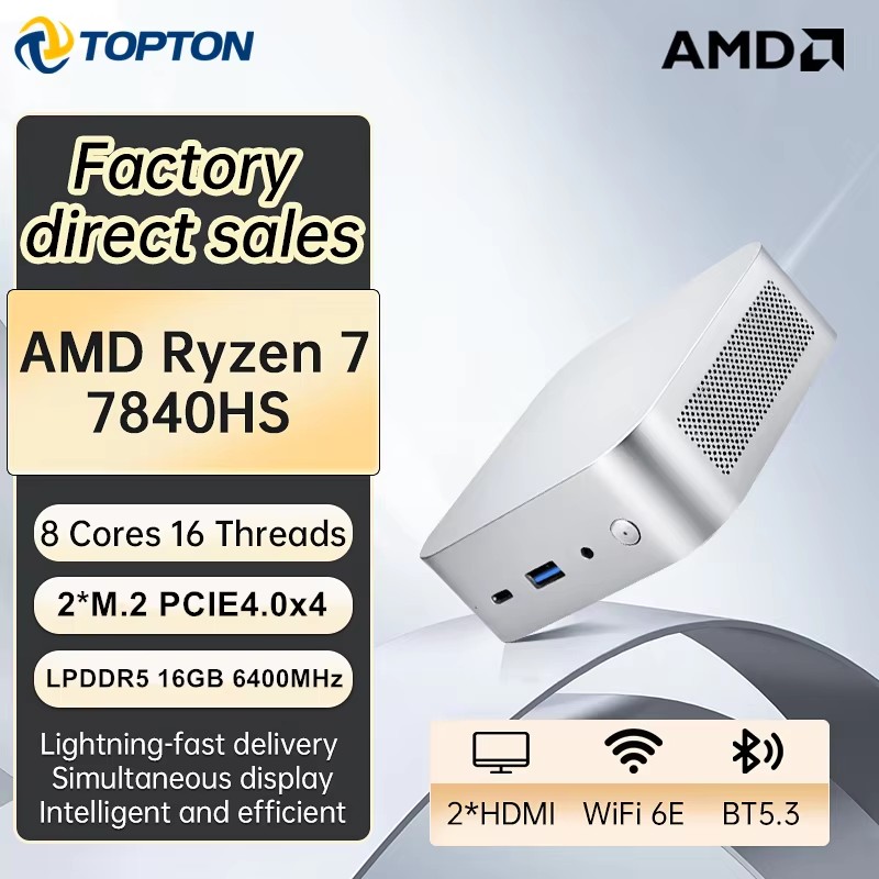 Topton Mini PC Portatile da Ga - Amd Ryzen 7 7840Hs Mini Pc recensione e prezzo