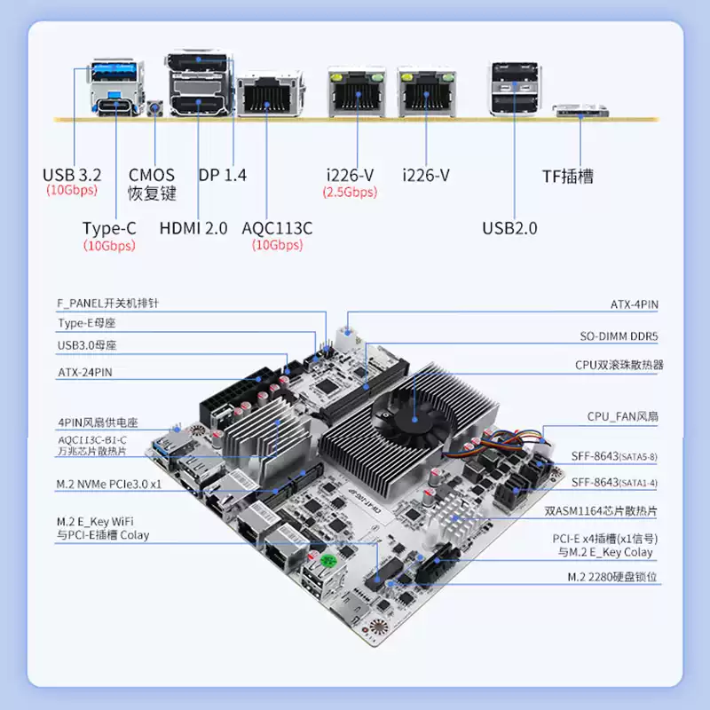 Scheda Madre NAS a 8 Bay con C - Nas Motherboard 8 Sata Mini Itx recensione e prezzo