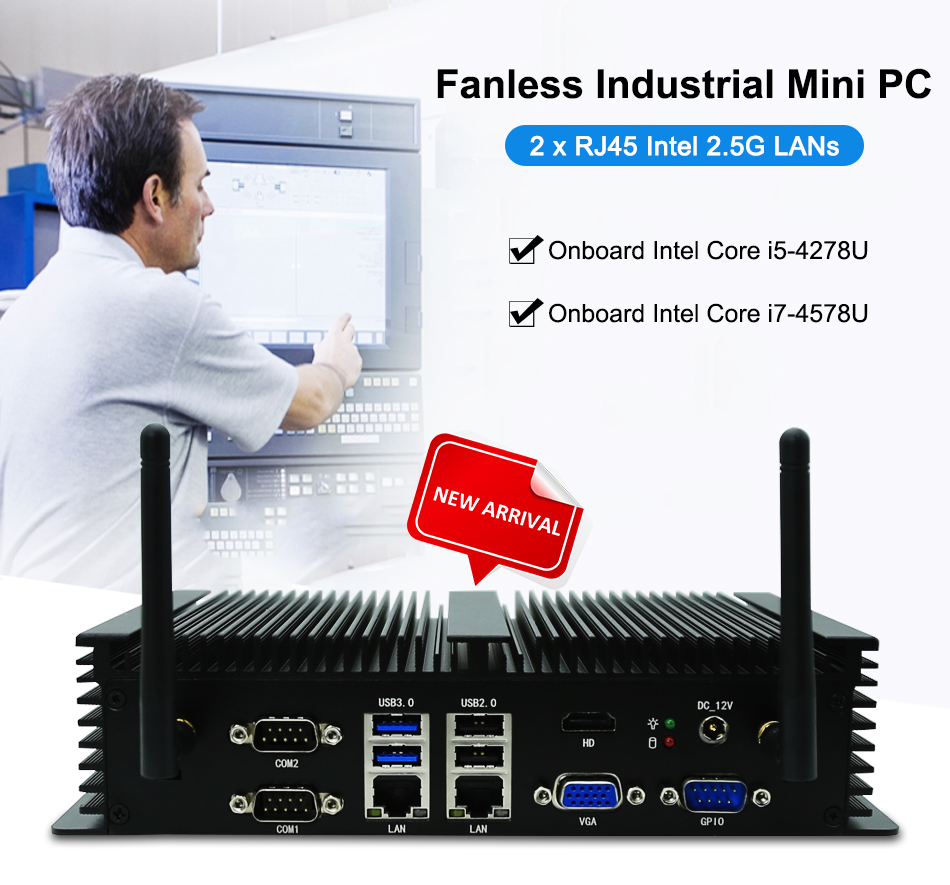 PC incorporato senza ventola I - Fanless Industrial Pc Rs485 Core I7 recensione e prezzo