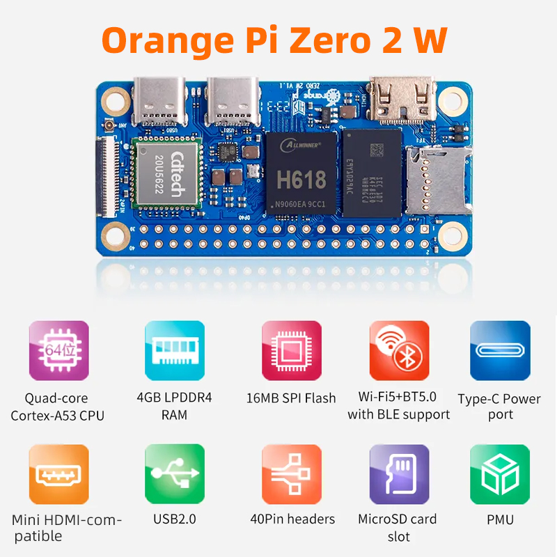 Orange Pi Zero 2W 4GB 2GB 1.5G - Rockchip Rk3588 Development Board recensione e prezzo