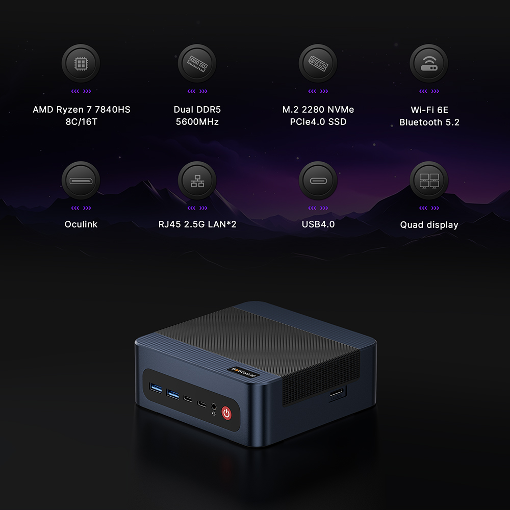 BOSGAME M4 Neo Mini PC AMD Ryz - Amd Ryzen 7 7840Hs Mini Pc recensione e prezzo