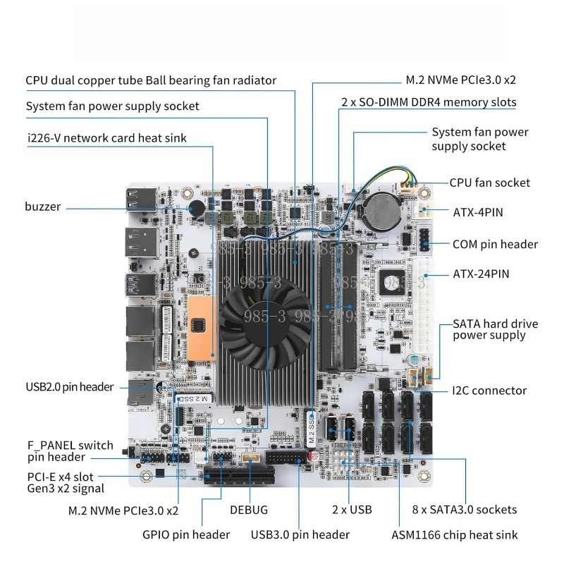 Scheda Madre Mini‑ITX M11 NAS  - Nas Motherboard 8 Sata Mini Itx recensione e prezzo