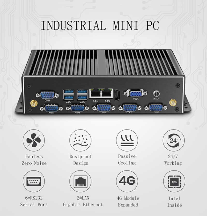 Mini PC Industriale Fanless co - Fanless Industrial Pc Rs485 Core I7 recensione e prezzo