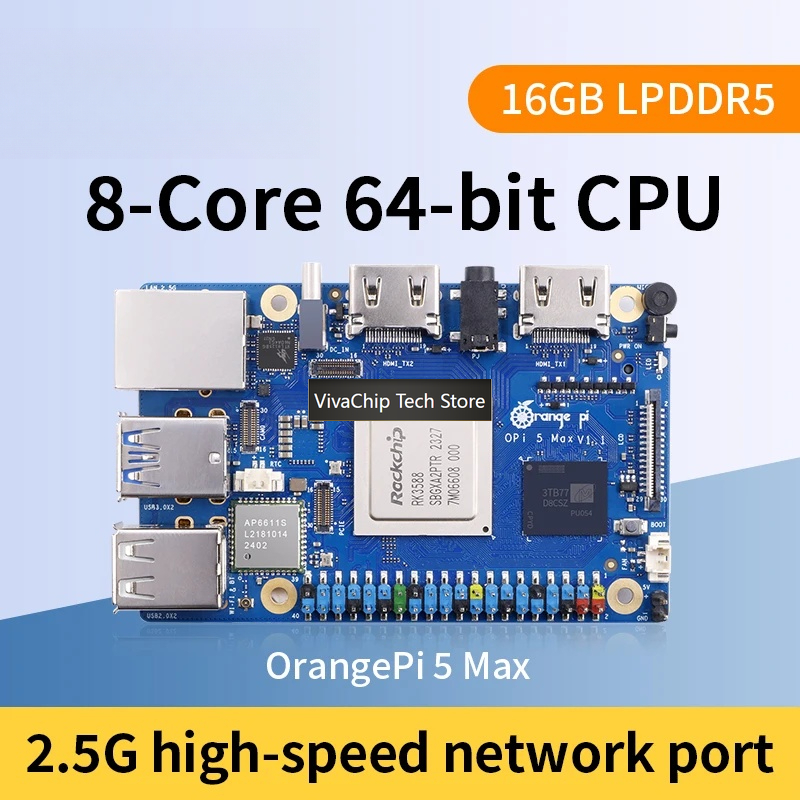 VivaChip TechOrange Pi 5 Max 1 - Rockchip Rk3588 Development Board recensione e prezzo